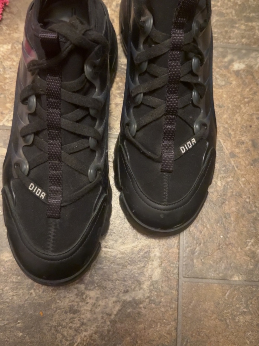 Dior All-Black Lace-Up Sneakers